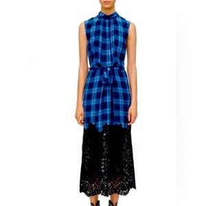 Rebecca Taylor plaid lace dress